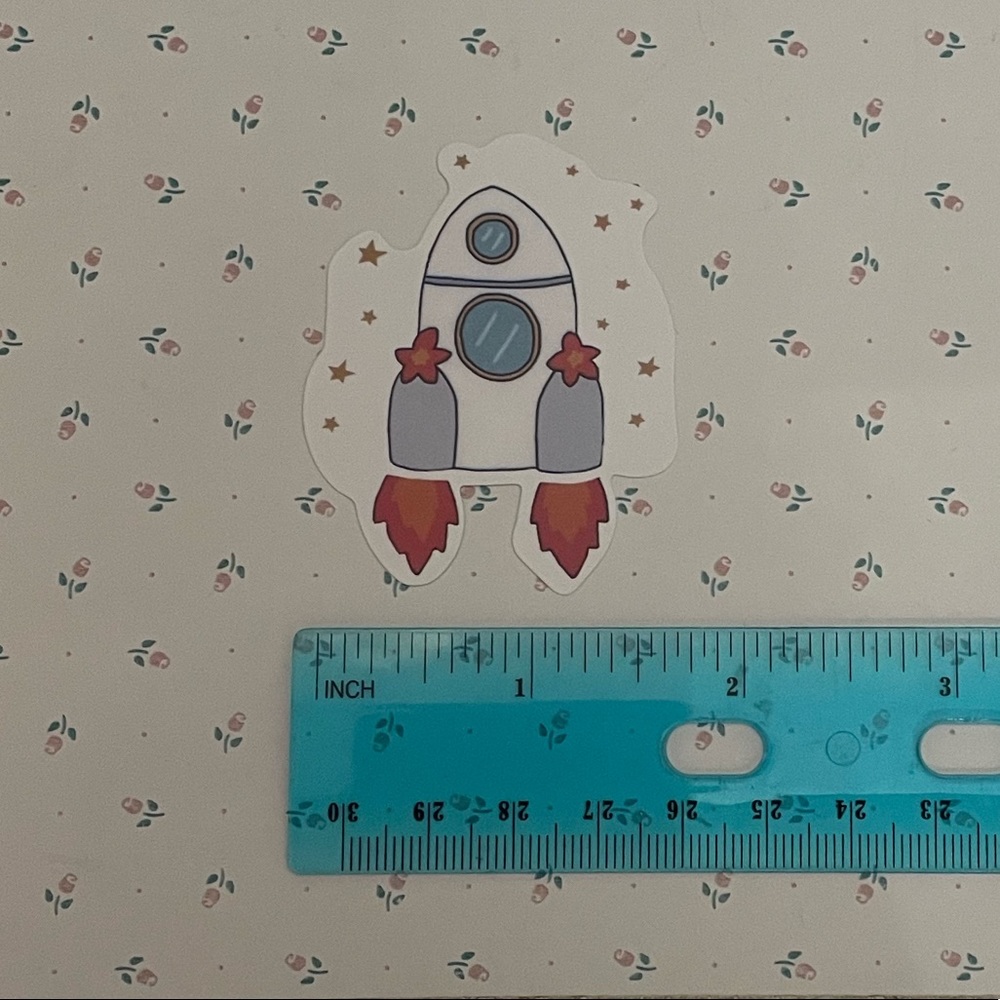 Spaceship Rocket Sticker - Picture 2 of 2